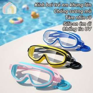 Khí́nh bơi trẻ em chống sương mù, khung silicon mềm mại, tầm nhìn rộng