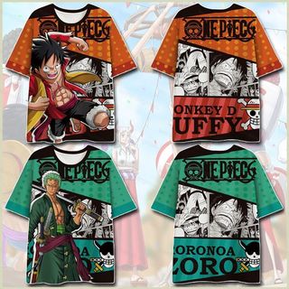 Áo Thun Anime One Piece Unisex - Hình Dáng Luffy, Zoro, Nami và Sanji - Phù Hợp Nhiều Kích Cỡ