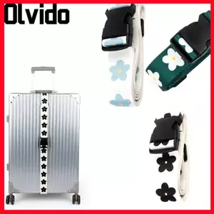 Thắt lưng hành lý OLVIDO, Dây đeo hành lý du lịch nhiều màu có thể điều chỉnh, Dây đeo hành lý chống trộm bằng vải Polyester phong cách dân tộc Đồ dùng du lịch
