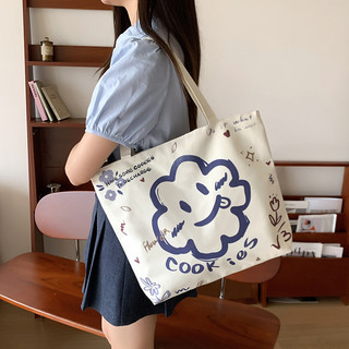 2026 Hoạt Hình Mới Túi Vải Zip Dễ Thương Dung Tích Lớn