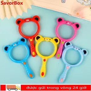Ống kính kính kính đọc sách SAVORBOX, Kính lúp cầm tay hoạt hình dễ thương PP, Quà tặng Thí nghiệm khám phá ngoài trời Máy trợ giảng khám phá