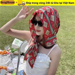 SNUGHOUSE Baotou Mũ Mô Phỏng Lụa Mềm Hồi Giáo Turban, Mũ Thoáng Khí Chống Nắng Mùa Hè Nữ