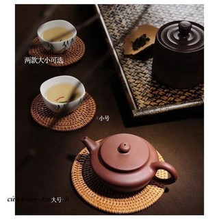 Đế kê lót ấm chén bằng mây với nhiều kích thước