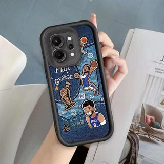 Ốp Lưng Cho OPPO Reno 6 8 10 11 12 13 14 15 F Pro Ốp Điện Thoại Mềm Silicon Hoạt Hình TPU Bóng Rổ Cà Ri Mắt Thiên Thần Ốp Lưng Chống Sốc