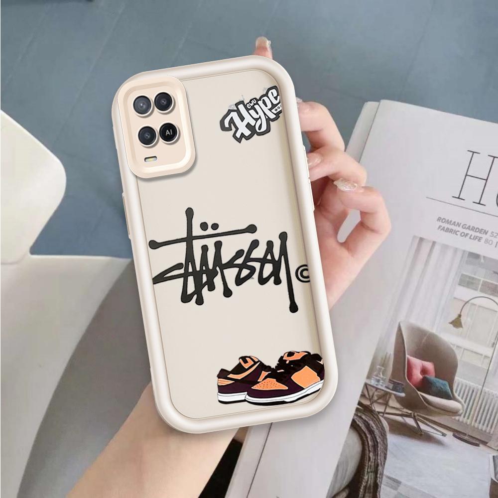 Ốp điện thoại Cho OPPO A54 4G Hoạt Hình Silicon Mềm Mại Đáng Yêu Ốp điện thoại TPU Tình Yêu Xu Hướng Giày Thiên Thần Mắt Chống Sốc Ốp điện thoại