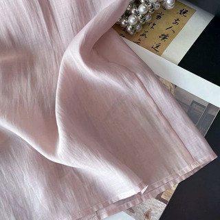 Voan Hồng Phong Cách Mỏng Rời Kích Thước Lớn Màu Trơn Mùa Hè Phong Cách Mới Nhẹ Nhàng Xếp Ly Pháp Retro Thiết Kế Đơn Giản Cảm Giác Tay Bay Nhỏ Áo Sơ Mi Nữ Năm Nay Phổ Biến