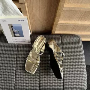 TT Phiên Bản Hàn Quốc Dệt Flip-Flops Nữ Thời Trang Mùa Hè Thấp Gót Mở Dép C