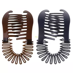 Flgo Đuôi Ngựa Chuối Giữ Clincher Lược Chuối Lược Tóc Kẹp Bé Gái Nữ