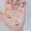 Cát Vàng Dễ Thương Pudding Chó Giai Điệu Màu Vàng Vòng Cổ Mạ 24k Bộ Trang Sức Dây Xích Cô Gái Trang Sức