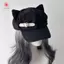 MJnmc Tai Mèo Nữ Bông Tai Kẹp Gothic Gothic Gothic Gothic Beret Y2K Bé Gái Steampunk Punk Dây Kéo Handmade Mũ Chống Nắng Mũ Mới