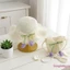Mũ chống nắng bằng rơm cho bé gái có Túi cói Bộ nơ hoa Tulip viền ren vành rộng Mũ và túi mùa hè đi biển