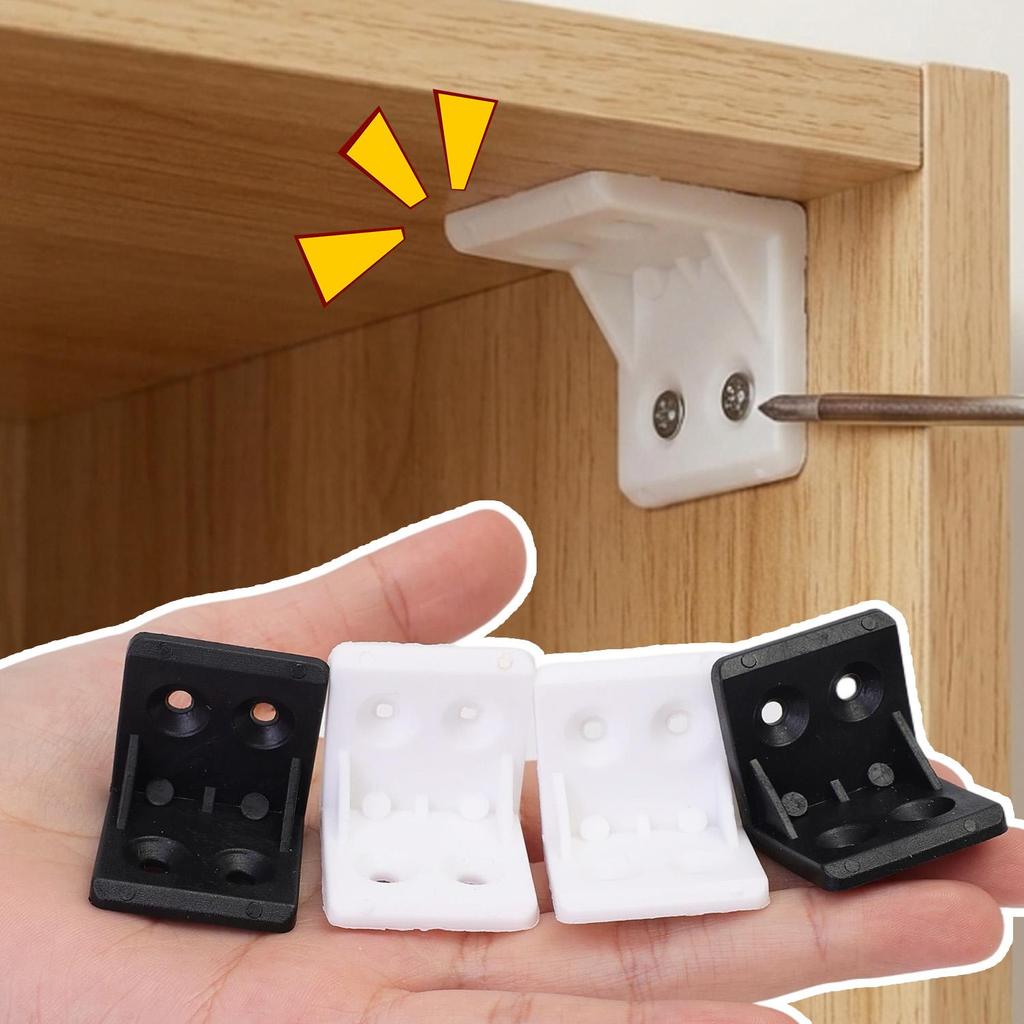 20 / 30 / 50 CÁI Nẹp gia cố góc nhựa cao cấp - Giá đỡ hỗ trợ nội thất chắc chắn - Đầu nối kệ đa năng cho trong nhà