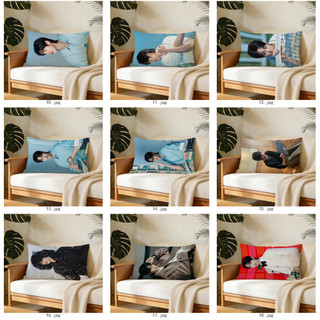 Vỏ gối hình chữ nhật bằng Polyester in một mặt Byeon Woo Seok, Vỏ đệm ghế Sofa ô tô, Vỏ gối trang trí nhà cửa (không lõi).