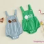 Bộ đồ liền quần cổ vuông không tay cho bé trai Lion / Golf / Cookie thêu Body
