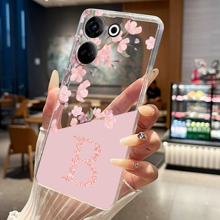 Ốp Điện Thoại Cho Tecno Camon 20 4G CK6N / 20 Pro 4G CK7N Ốp Lưng Hoa Xinh Đẹp Trong Suốt Mỏng Mềm Silicone Cặp Đôi Bao