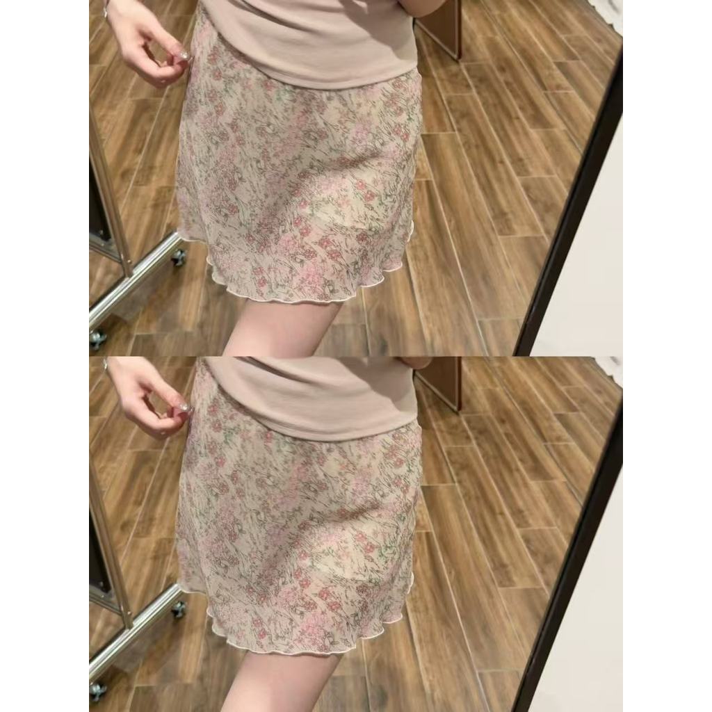 Váy Nữ Pháp Mới Nhẹ nhàng Hồng Slim Flora