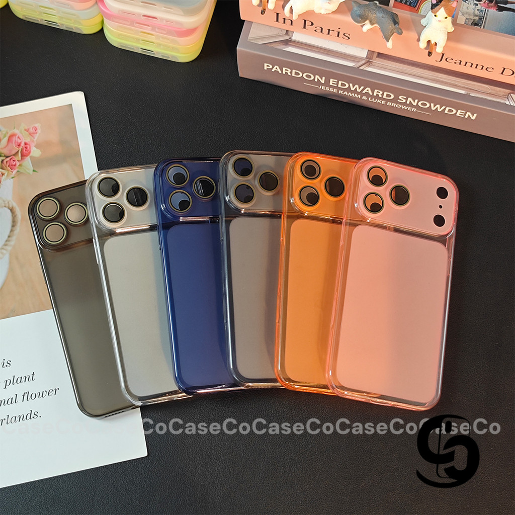 Ốp Lưng Cho IPhone 13 17 11 16 15 14 12 Pro Max 17air 16 15 14 Plus Ốp kính toàn tròng siêu mỏng mờ màu kẹo
