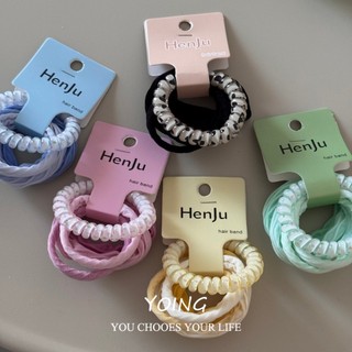 Set dây buộc tóc co giãn Nhật Bản Hàn Quốc, không làm tổn thương tóc, kiểu lớn