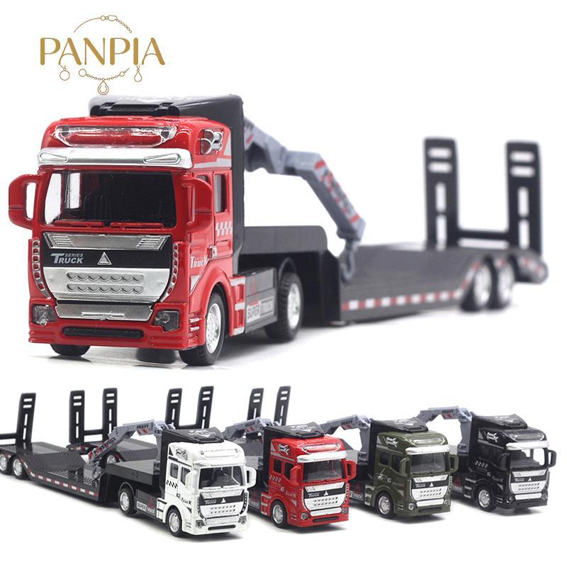 PNPIA- Xe vận chuyển phẳng thành phố hợp kim 1: 50, Nhiều xe kéo, Mẫu xe 33CM, Thang mây Tru, Máy xúc