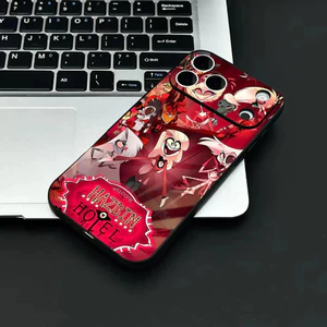 TP-2 Anime H-Hazbin H-Hotels Ốp Điện Thoại IPhone 17 16 15 14 13 12 11 Pro Max Plus Mini Đen Mờ Vỏ Mềm Funda