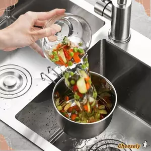 Giỏ thoát nước có thể tháo rời, Giá thoát nước đa chức năng có thể tháo rời, Tách ướt di động bằng thép không gỉ Treo thoát nước Giỏ đựng bồn rửa chén