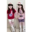 Sét Bé Gái HỌA TIẾT THỎ BÁO HOẠT HÌNH QC73 K.Kid Bộ Mùa Hè Chất Cotton Mát size 8-20kg M88
