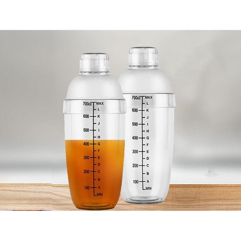 ( Tặng chày dầm hoa quả) Bình Lắc Shaker Nhựa 300ML - 530ML - 700ML Bình Lắc Pha Chế Shaker Cocktail