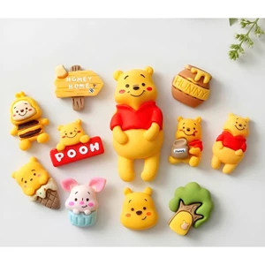 Set Charm Gấu Pooh Honey Cute 🍯 Charm Winnie Pooh dễ thương tone vàng xinh style Hàn Quốc gắn dép crocs DIY```
