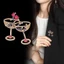 Trâm cài thủy tinh rượu nghệ thuật Yoo Craft hợp kim chắc chắn để mặc hàng ngày