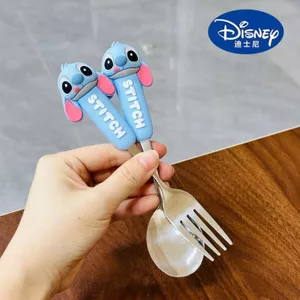 Disney Disney Thìa Đũa Bộ Đồ Ăn Dễ Thương 304 Inox Nĩa Trái Cây Nĩa Trẻ Em Ăn Thìa 5.11