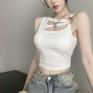 Mùa hè 2026 Nguyên Chất Desire Phong Cách Kim Loại Rỗng Camisole Pháp Không Đều Hot Girl Top Không Tay Bên Ngoài Mặc Ôm Hơn Nhìn Bao Da Thiết Kế Thịt Niche Thoáng Khí Thoáng Khí Giảm Tuổi Sang Trọng Phù Hợp Với Hàng Ngày