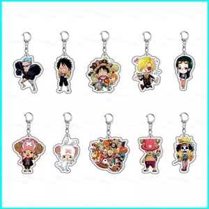 HT2 Một Mảnh Móc Khóa Anime Móc Khóa Acrylic Dễ Thương Túi Mặt Dây Chuyền Hoạt Hình Luffy Zoro Sanji Nico Robin Móc Chìa Khóa Quà Tặng TH2