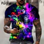 Áo Thun Nam Nữ In Hình Graffiti Neon, Style Hip Hop Thời Trang Mùa Hè