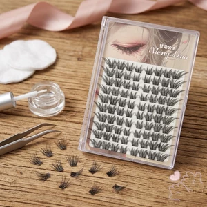 C Curl Lông mi giả 10-13mm Sợi nhân tạo gốc mịn màu đen hỗn hợp