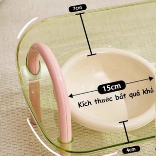 Bát Thú Cưng Có Thể Điều Chỉnh Chiều Cao Bảo Vệ Cổ Chống Trơn Trượt Miệng Rộng BPA Free Dễ Dàng Làm Sạch Cho Mèo Chó