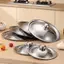 MAKY 10-32Cm Thép Không Gỉ Nắp Nồi Tròn Thay Thế Đa Năng Chảo Chiên Bao Viền Mịn Máy Rửa Chén An Toàn Cho Chảo Chảo Nồi Canh VN