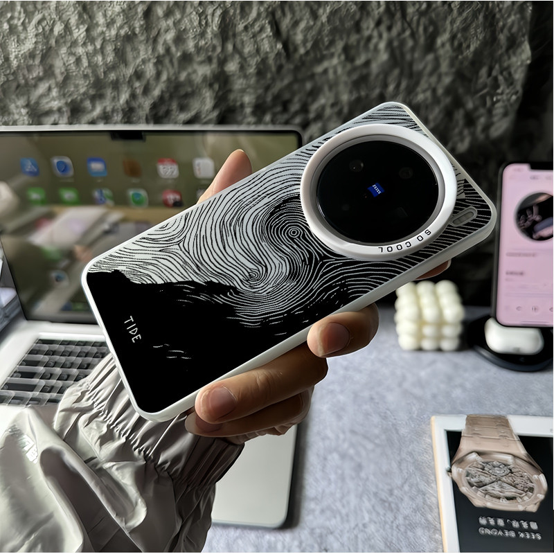 Ốp Điện Thoại Micro Matte “Wave Tide ” Cho Vivo X300 Ultra X300 Pro X200 Ultra X200 Pro X100S Pro V60 V50 V40 Vỏ Vivo Chống Sốc