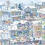 Junbei 16.0 Thị trấn nhỏ Street View Series Cảnh quan Dán Phiên bản lớn 3D Cabin ba chiều Thu nhỏ Cảnh đồ chơi Nhãn dán 4.24