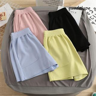 GUADALUPE1 Quần Short Thể Thao Dáng Rộng Màu Trơn Nữ Mùa Hè Nhà Nữ Breeches