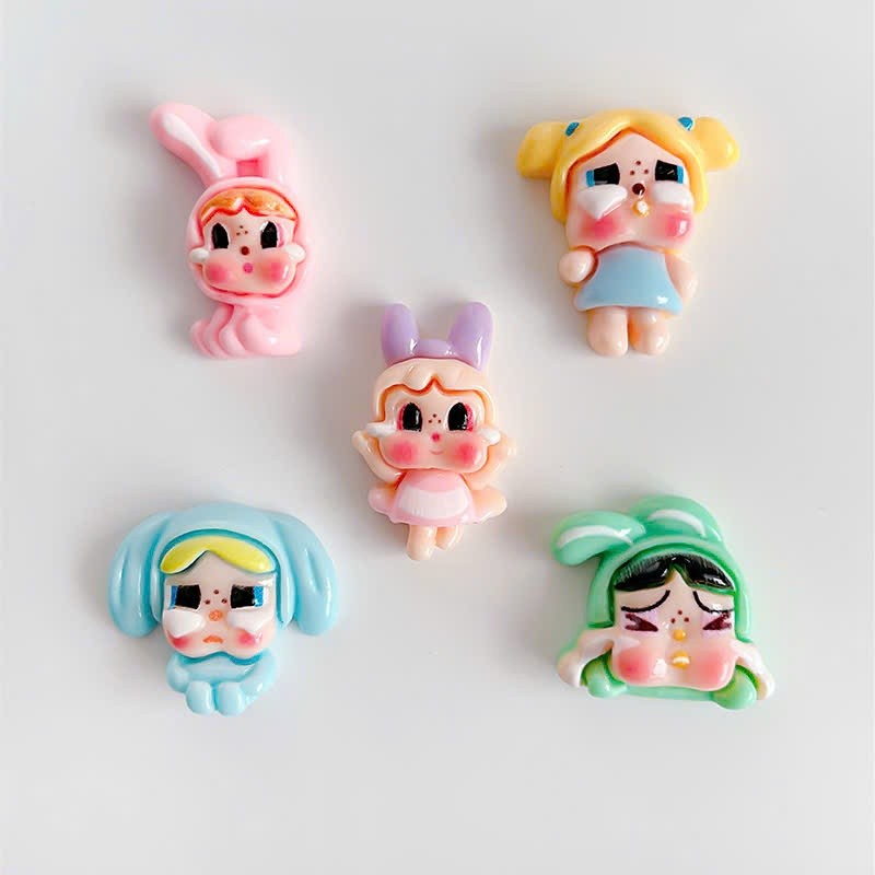 Set Charm Bé Gái Mít Ướt Cute – Doll Kawaii Pastel Gắn Dép Crocs Trang Trí Giày Sandal Dễ Thương 2026