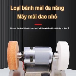 Máy mài dao băng ghế Mini Đá kép 220V 7 tốc độ Dụng cụ đánh bóng loại bỏ rỉ sét bằng thép không gỉ