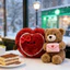 【SKISOPGO】Gấu Bông Hình Trái Tim,Có Khóa Mở Ra Teddy Ôm Thư Dễ Thương,Thú bông 2in1 làm,làm quà tặng bạn gái ý nghĩa