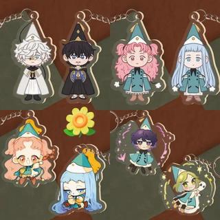 Acrylic Keychain for Witch Hat Atelier Qifrey Olruggio Tetia Richeh Coco Agott Q Version Cartoons Car Key Pendant