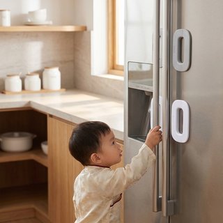 Khóa Cửa Tủ Lạnh Tủ An Toàn Trẻ Em Ngăn Kéo Tủ Đông Khóa ABS Tự Khóa Chống Kid Thú Cưng