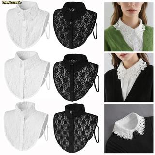 Còn hàng - Khăn Choàng Ren Thời Trang THEHOMECO, Cổ Áo Tháo Rời Màu Trắng Đen, Phù Hợp Với Nữ Và Bé Gái