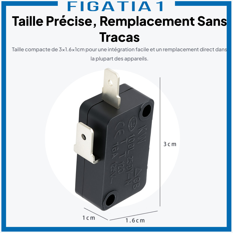 Mini Micro Switch 16A 250V Độ tin cậy cao Công tắc giới hạn mở thông thường để thay thế cửa lò vi sóng