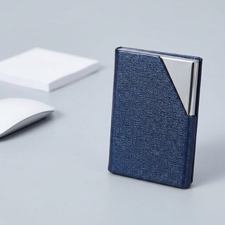 Hợp kim nhôm Hộp đựng danh thiếp Da PU Thiết kế hình học mỏng 23 thẻ Hộp quà tặng Văn phòng
