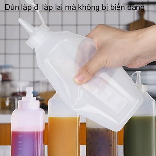 Chai Nước Sốt Nhựa Bóp Sốt Cà Chua Hộp Đựng Chống Rò Rỉ Chống Bụi PE Cấp Thực Phẩm Nhà Hàng