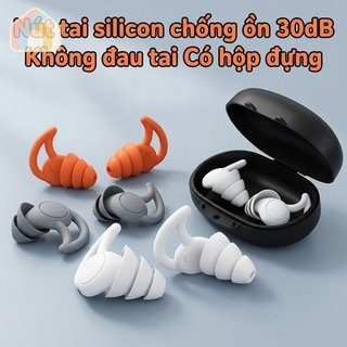 Nút tai silicon Giảm tiếng ồn 30dB Văn phòng du lịch mềm mại có thể tái sử dụng với vỏ thoải mái Fit