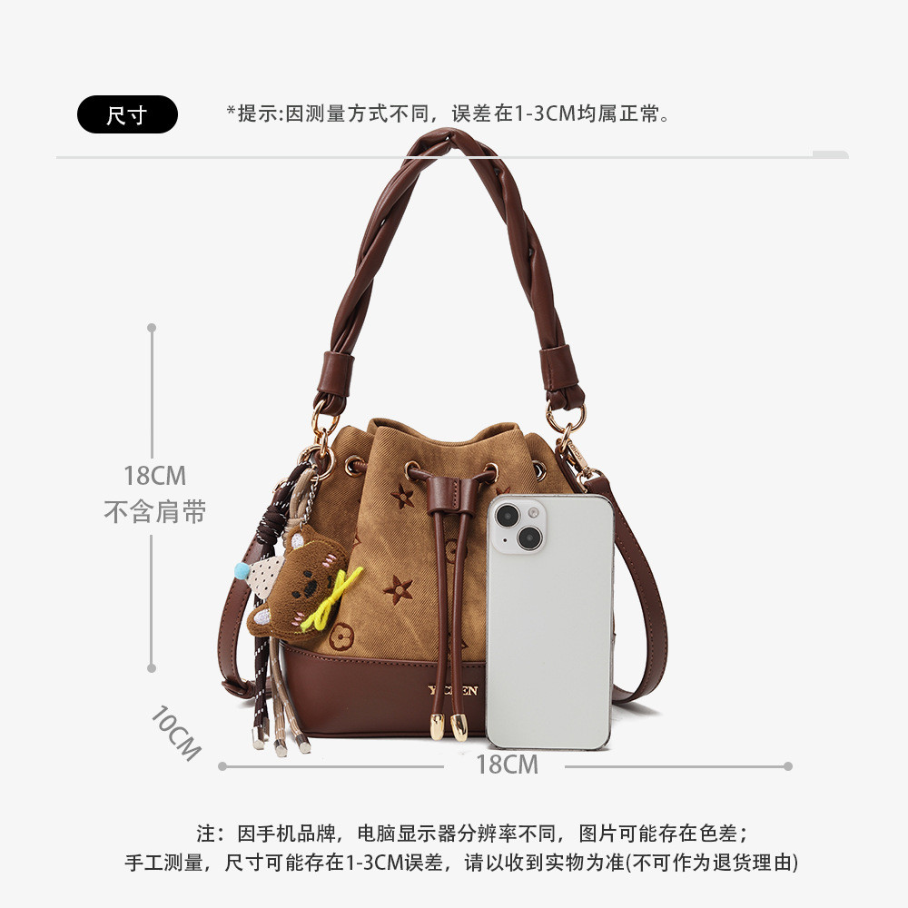 Authentic new women's bag, shoulder and crossbody bag, handbag, light luxury versatile bag